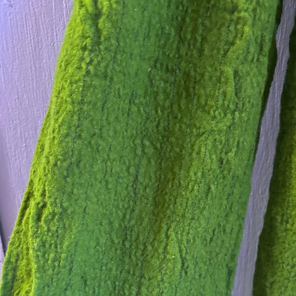 Moss Olive Preppy Green Textured Scarf y2k Fall winter
